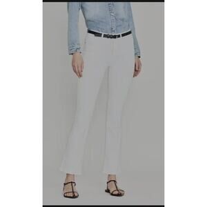 New women's sz 2 Frame Le crop mini boot cut high rise white pants trouser dress